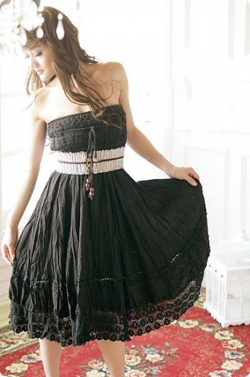 EYC2158 2 way wear skirt ( can wear as tube dress)- Black
