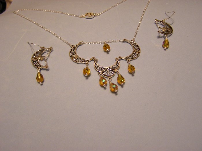 Sterling Silver Necklace and Earrings