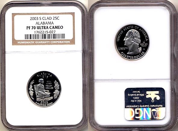 2003 S Clad Alabama State 25ct * NGC PF 70 UCAM * 70 FREE SHIPPING