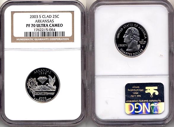 2003 S Clad Arkansas State 25ct * NGC PF 70 UCAM * 70 FREE SHIPPING