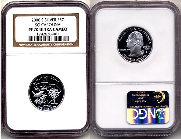 Silver 2000-s SO, CAROLINA 25ct * NGC PF 70 UCAM OO1 FREE SHIPPING