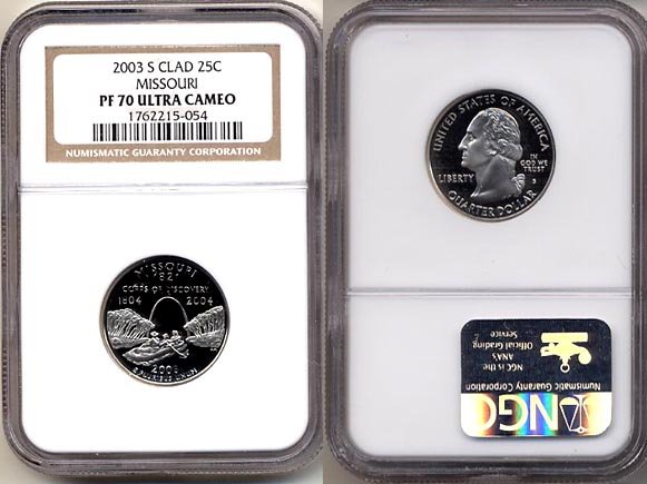 2003 S Clad Missouri State 25ct * NGC PF 70 UCAM * 70 FREE SHIPPING