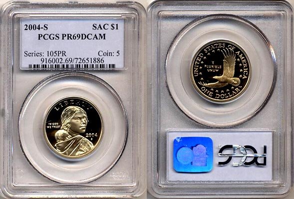 2004-S Sacagawea Golden Dollar PCGS PR69DCAM FREE SHIPPING