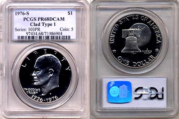Semi Key Coin 1976-S Clad Type 1 PCGS PR68DCAM * Free Shipping *