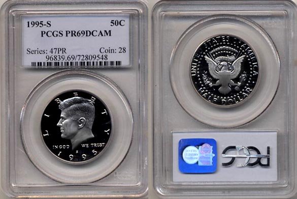 1995-S Kennedy Half Dollar PCGS PR69DCAM * Free Shipping *