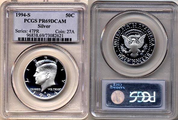 1994 S Kennedy Silver Half Dollar PCGS PR69DCAM * FREE SHIPPING *
