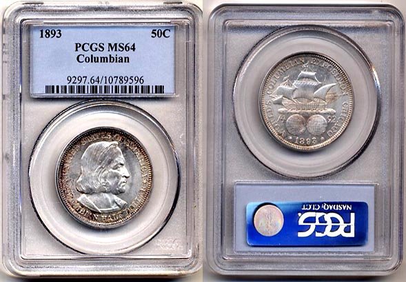 Silver Commemorative 1893 Columbian Expo PCGS 64 * Free Shipping *