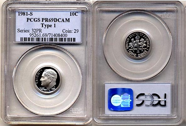 1981-S Type 1 Proof Roosevelt Dime PCGS PR69DCAM * FREE SHIPPING *