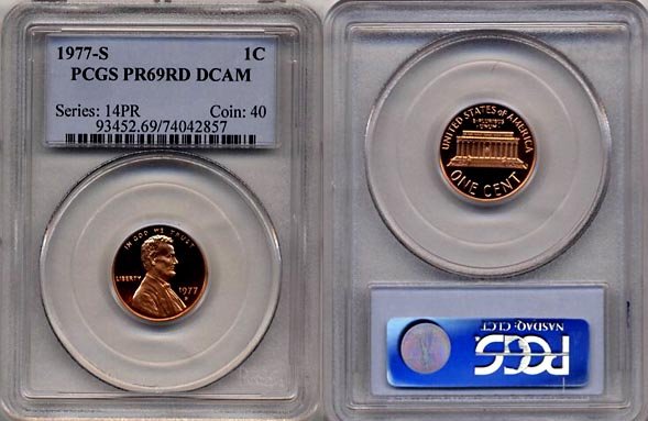 1977-S Lincoln Cent * PCGS PR69DCAM RED* FREE SHIPPING *