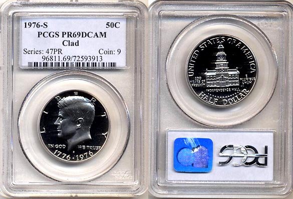 1976 S Bicentennial Kennedy Half Dollar PCGS PR69DCAM * FREE SHIPPING *