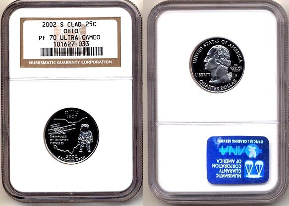 2002 S OHIO Clad State 25ct * NGC PF 70 UCAM * 70 FREE SHIPPING