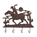 Metal Cowboy Wall Hooks