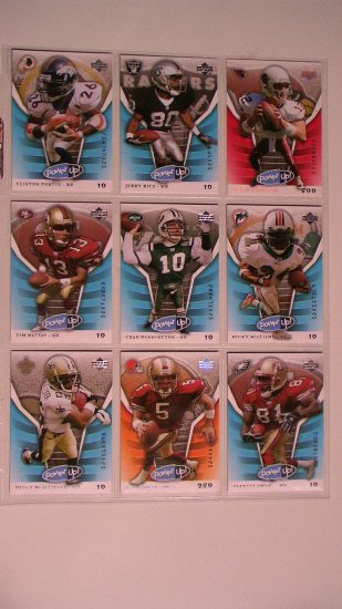 2004 UPPER DECK POWER UP! FOOTBALL CARDS - LOT OF 9