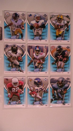 2004 UPPER DECK POWER UP! FOOTBALL CARDS - LOT OF 9
