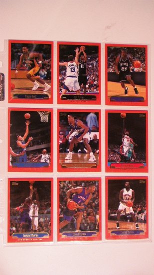 1999 TOPPS BASKETBALL CARDS - LOT OF 9