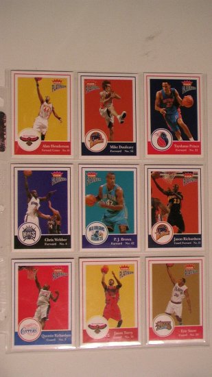 2003-04 FLEER PLATINUM BASKETBALL CARDS - LOT OF 9