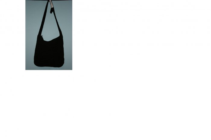 BLACK KNIT PURSE