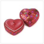 Beaded Heart Candle