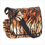 Tiger Print Messenger Bag