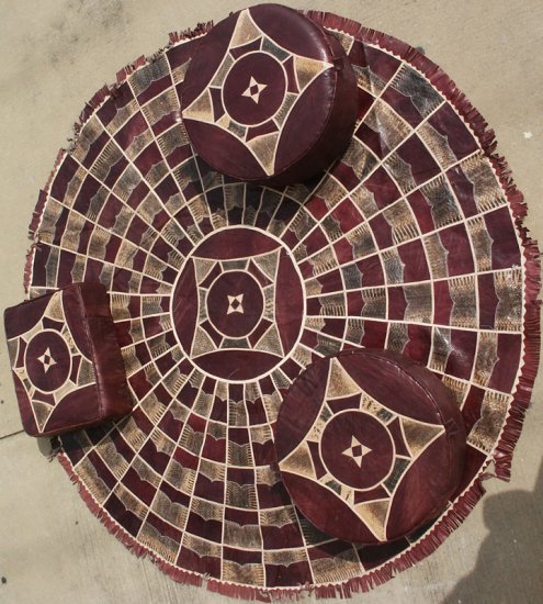 African Animal Skin Rug 67" Round