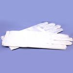 "Wrist" White or Ivory Satin Gloves