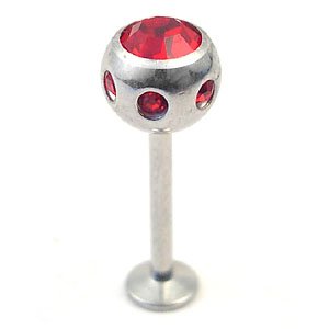Steel inlayed labret
