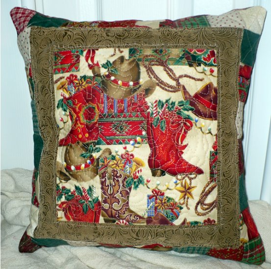 Cowboy Christmas Pillow