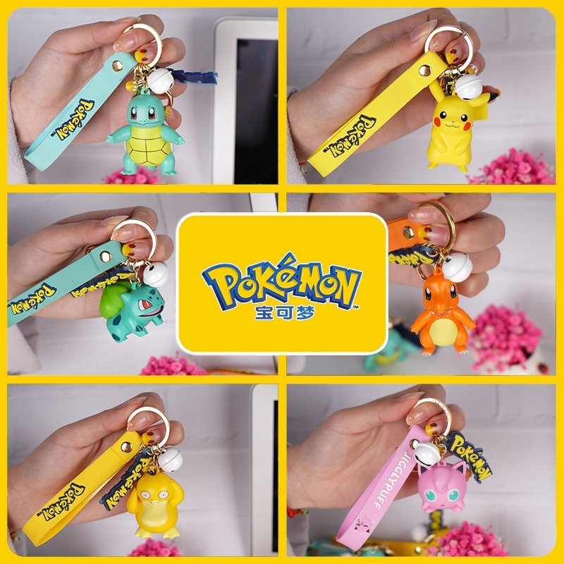 Genuine Pokemon Action Figure Pikachu Keychain Pok Mon Keychain