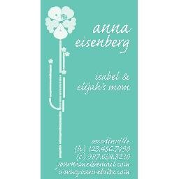Aqua Mommy Card (Vertical)