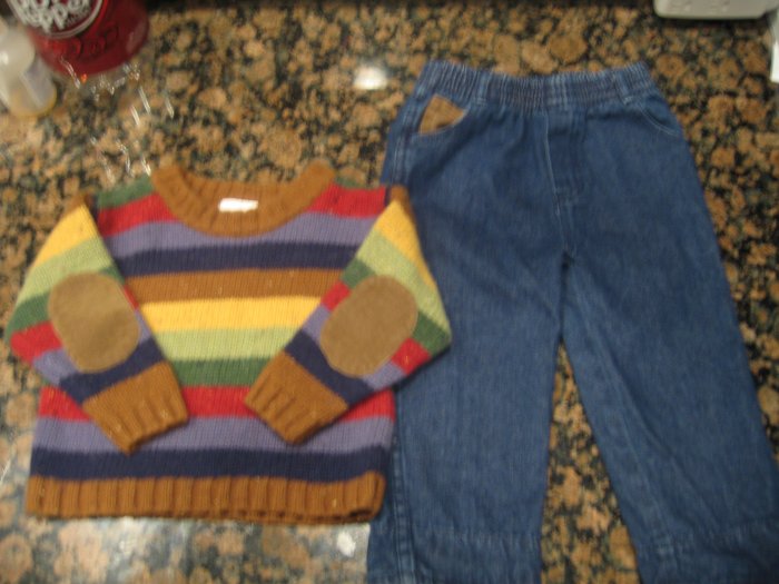 DARLING SECOND STEP OUTFIT: SWEATER & PANTS SET 18 24 mo Great for Christmas!