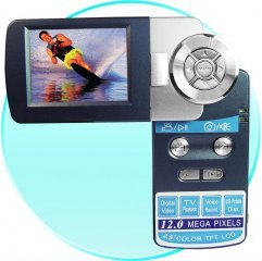 Palm Digital Video Camera - 2.5 Inch TFT LCD Rotating Screen