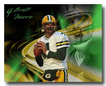 Brett Favre Photo , #4 Green Bay Packers Custom NFL Canvas Print (nfl001)