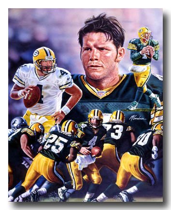 Brett Favre Photo , #4 Green Bay Packers Custom NFL Canvas Print (NFL003)