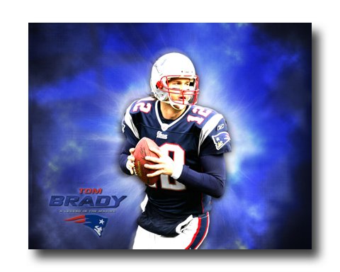 Tom Brady Photo , #12 New England Patriots Canvas Print (NFL022)