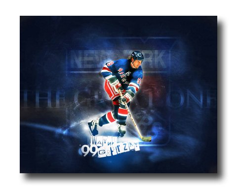 Wayne Gretzky Photo, #99 New York Rangers Custom Canvas Print (NHL024)