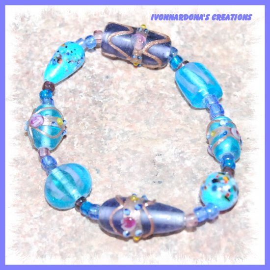Blue, Blue, and Blue Bracelet