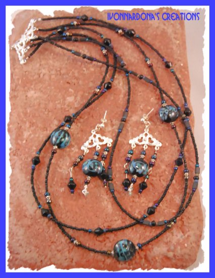 Green Mist At Midnight Jewelry Set