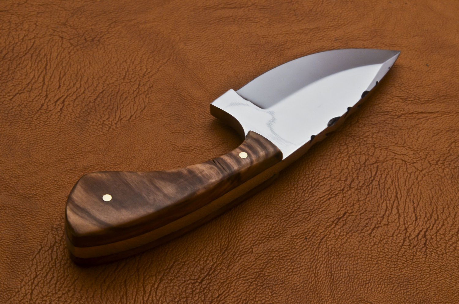 HAND MADE D2 6 SKINNING KNIFE HIGH POLISH BLADE FULL TANG EXOTIC