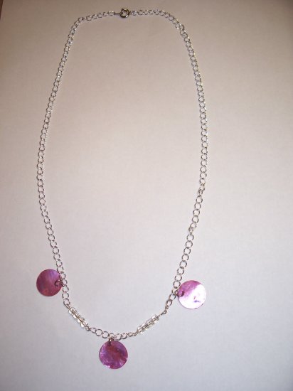 Pink Shell Necklace-Earring Set