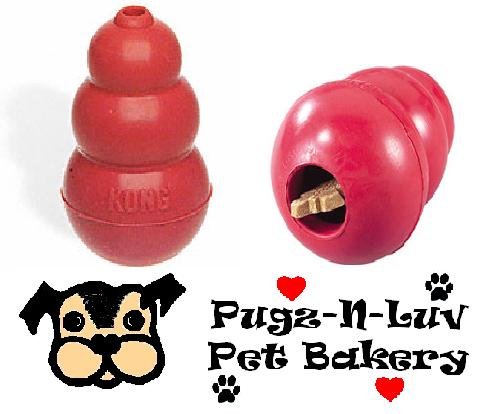 KONG Red LARGE 4.5" Rubber Chew Dog Toy for Treats