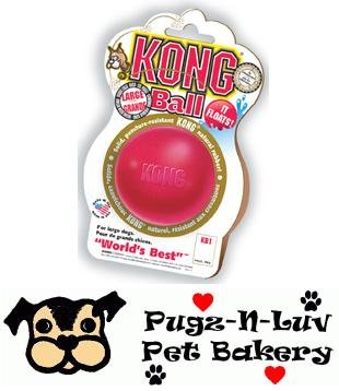 Kong MEDIUM Hard Rubber Ball Chew Toy for Dogs
