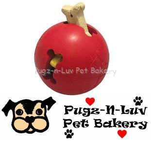 Kong SMALL Biscuit Ball Rubber Chew Dog Toy for Treats