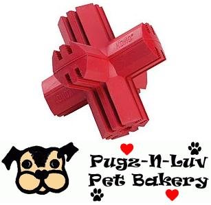 KONG Jump N Jack LARGE 4.25" Rubber Chew Dog Toy