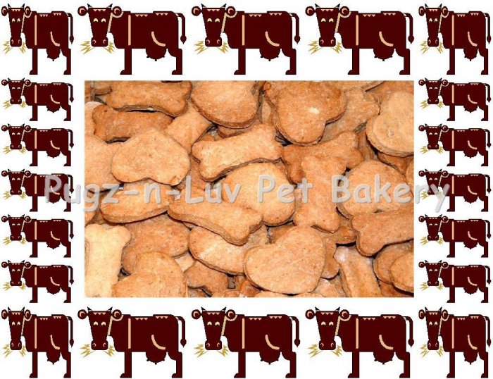 Dog Treats Biscuits Gourmet Homemade 1 LB Beef