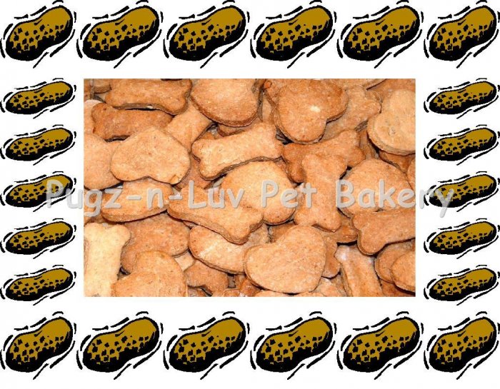 Dog Treats Biscuits Gourmet Homemade 1 LB Peanut Butter