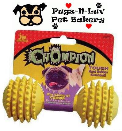 Chompion HEAVYWEIGHT Rubber Dental Dog Chew Toy JW Pet