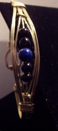 Brass and Blue adventurine bracelet