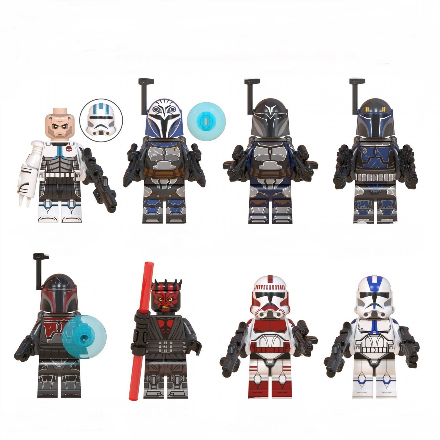 Echo Bo Katan Coruscant Guards Mandalorian Super Commando Minifigures