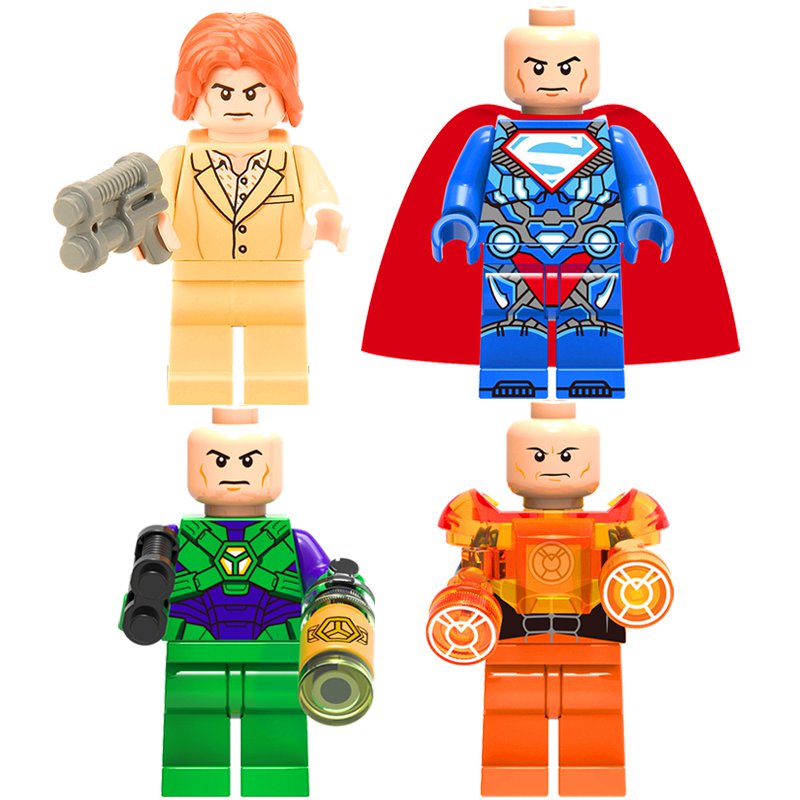 4pcs Lex Luthor Minifigures Lego Compatible DC Super Heroes Sets