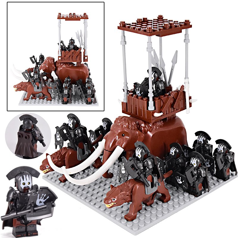 Orcs Elephant Cavalry Minifigures Lego Compatible The Hobbit The Battle